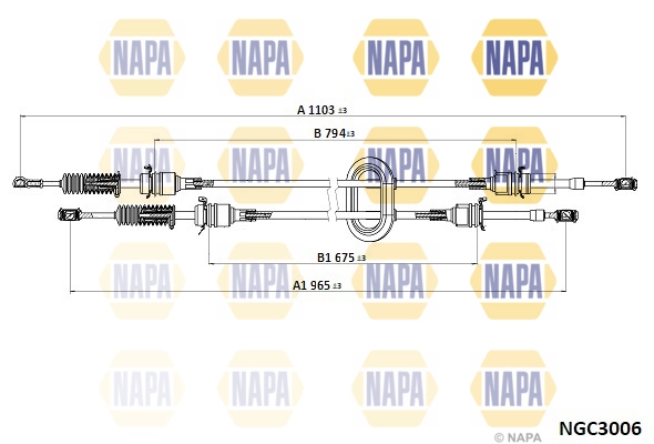 NAPA váltó bovden - NGC3006 - TothCarparts