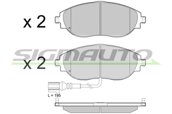 SIGMAUTO fékbetétkészlet, tárcsafék - SPB474CE - TothCarparts