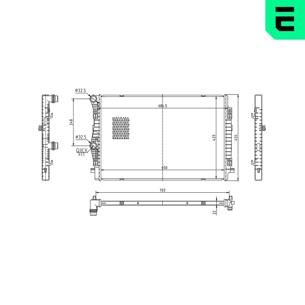ERA hűtő, motorhűtés - 673549 - TothCarparts