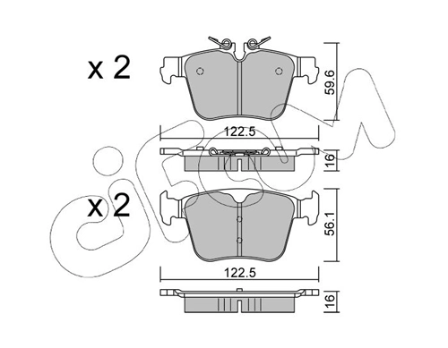 CIFAM fékbetétkészlet, tárcsafék - 822-1329-0 - TothCarparts