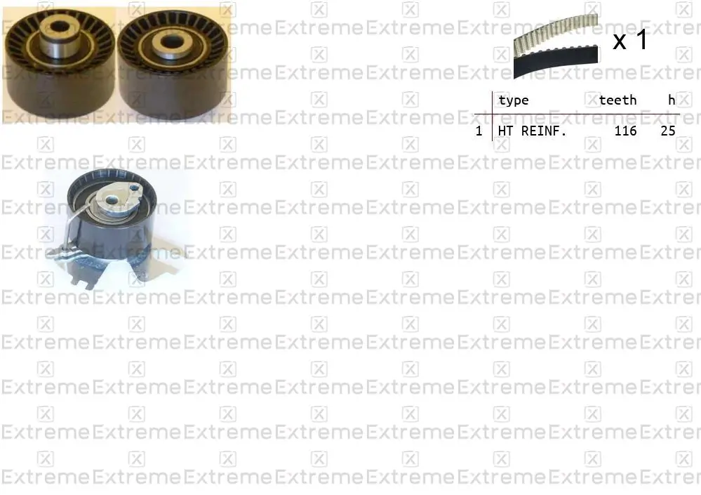 EXTREME Fogasszíjkészlet - 99990088 - TothCarparts