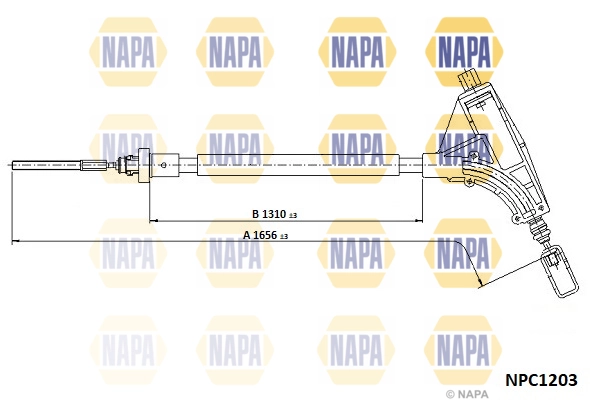 NAPA huzal, rögzítőfék - NPC1203 - TothCarparts