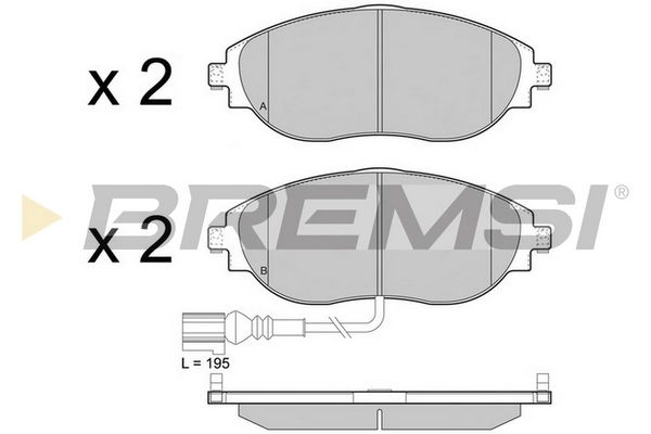 BREMSI fékbetétkészlet, tárcsafék - BP3474CE - TothCarparts
