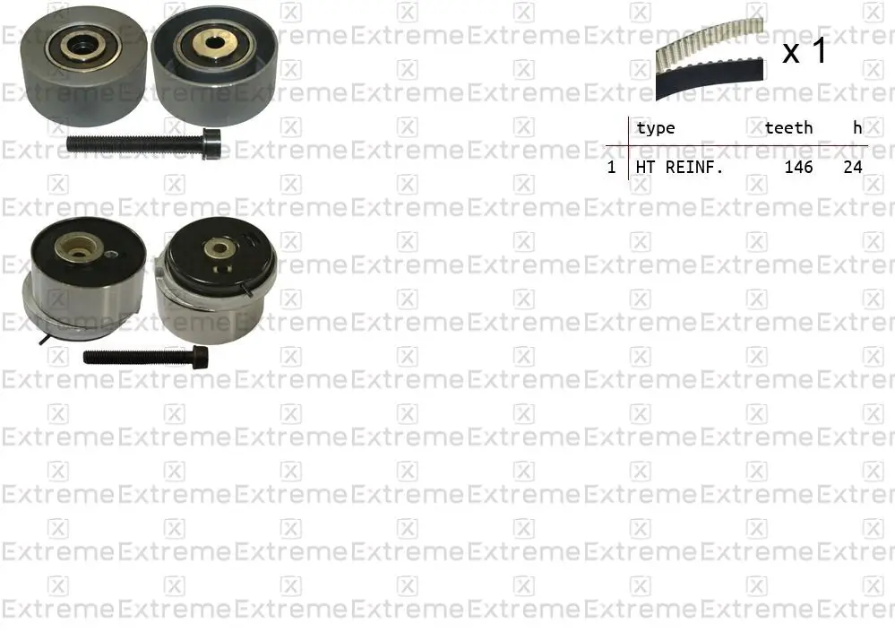 EXTREME Fogasszíjkészlet - 99990070 - TothCarparts