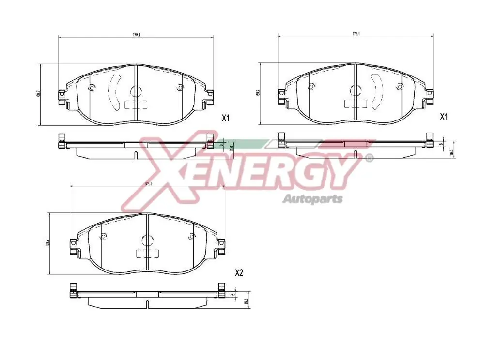 AP XENERGY fékbetétkészlet, tárcsafék - X41439 - TothCarparts