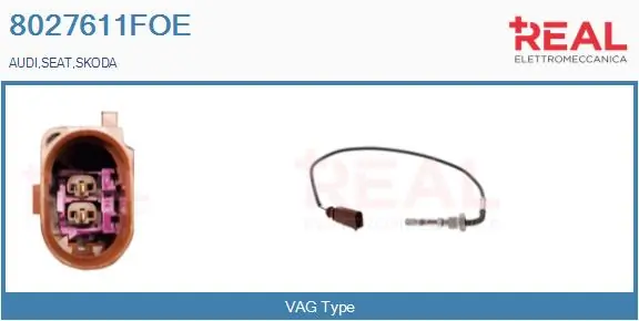 REAL Érzékelő, kipufogógáz-hőmérséklet - 8027611FOE - TothCarparts