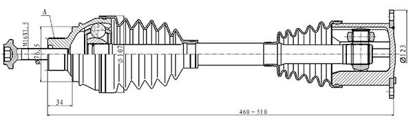 OPEN PARTS hajtótengely - DRS6504.00 - TothCarparts
