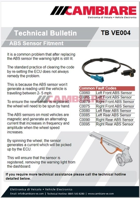 Cambiare érzékelő, kerékfordulatszám - VE701081 - TothCarparts