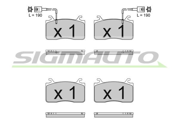 SIGMAUTO fékbetétkészlet, tárcsafék - SPB833CE - TothCarparts