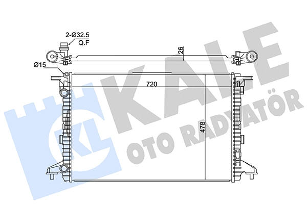 KALE OTO RADYATÖR hűtő, motorhűtés - 361420 - TothCarparts