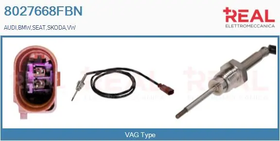 REAL Érzékelő, kipufogógáz-hőmérséklet - 8027668FBN - TothCarparts