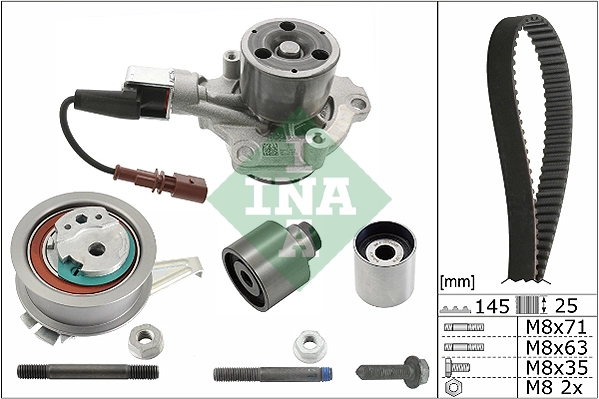 WILMINK GROUP Vízpumpa + fogasszíj készlet - WG1903334 - TothCarparts