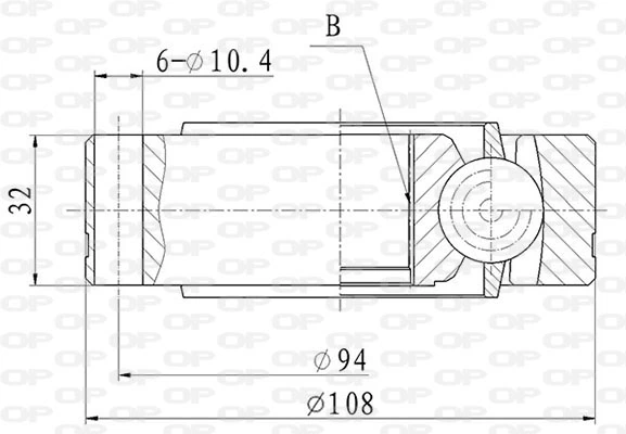OPEN PARTS csuklókészlet, hajtótengely - CVJ5863.20 - TothCarparts