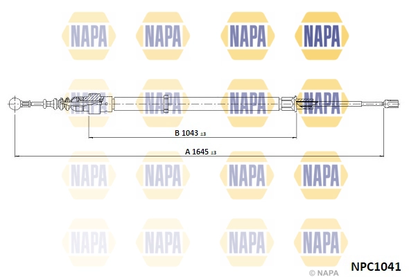 NAPA huzal, rögzítőfék - NPC1041 - TothCarparts