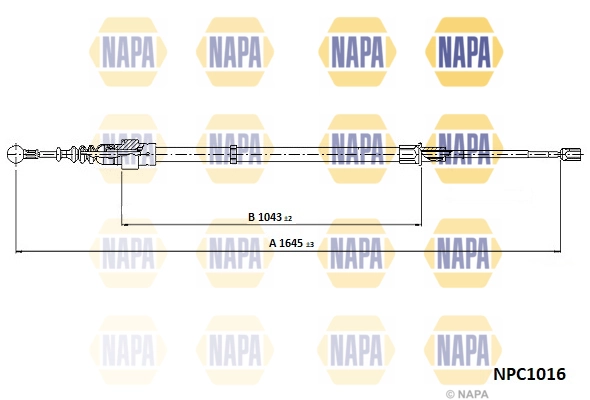 NAPA huzal, rögzítőfék - NPC1016 - TothCarparts