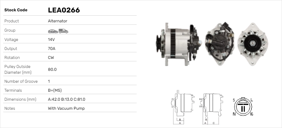 LE Part generátor - LEA0266 - TothCarparts