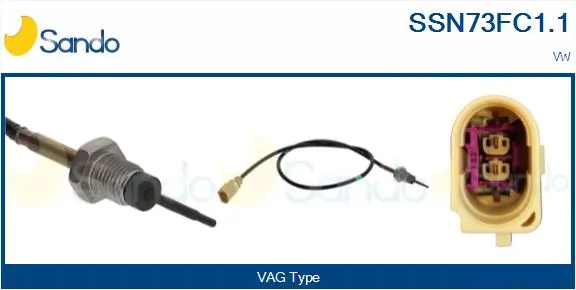 SANDO Érzékelő, kipufogógáz-hőmérséklet - SSN73FC1.1 - TothCarparts