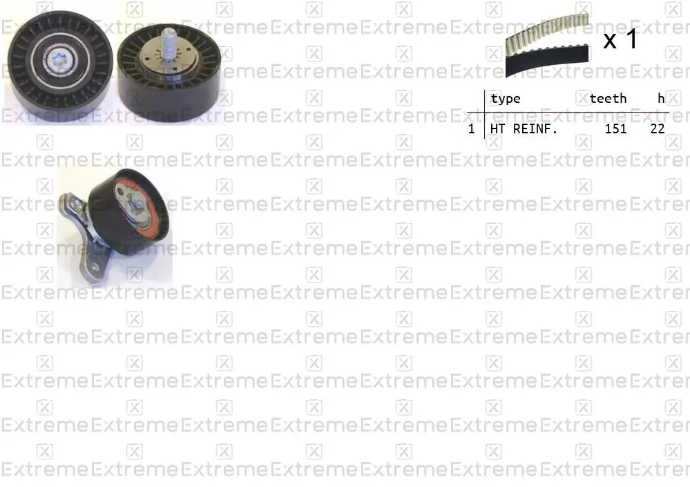 EXTREME Fogasszíjkészlet - 99990080 - TothCarparts