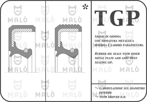 AKRON-MALÒ tömítőgyűrű, sebességváltó - 1101P - TothCarparts