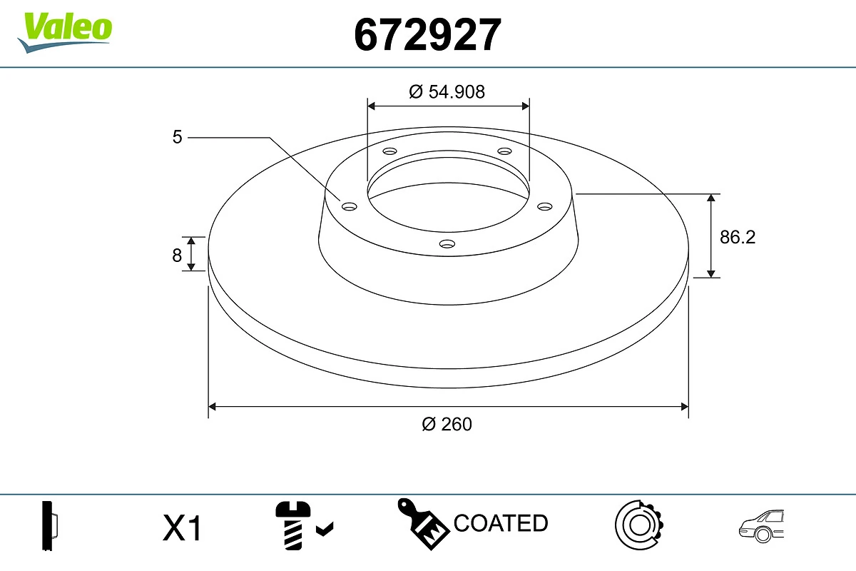 VALEO féktárcsa - 672927 - TothCarparts