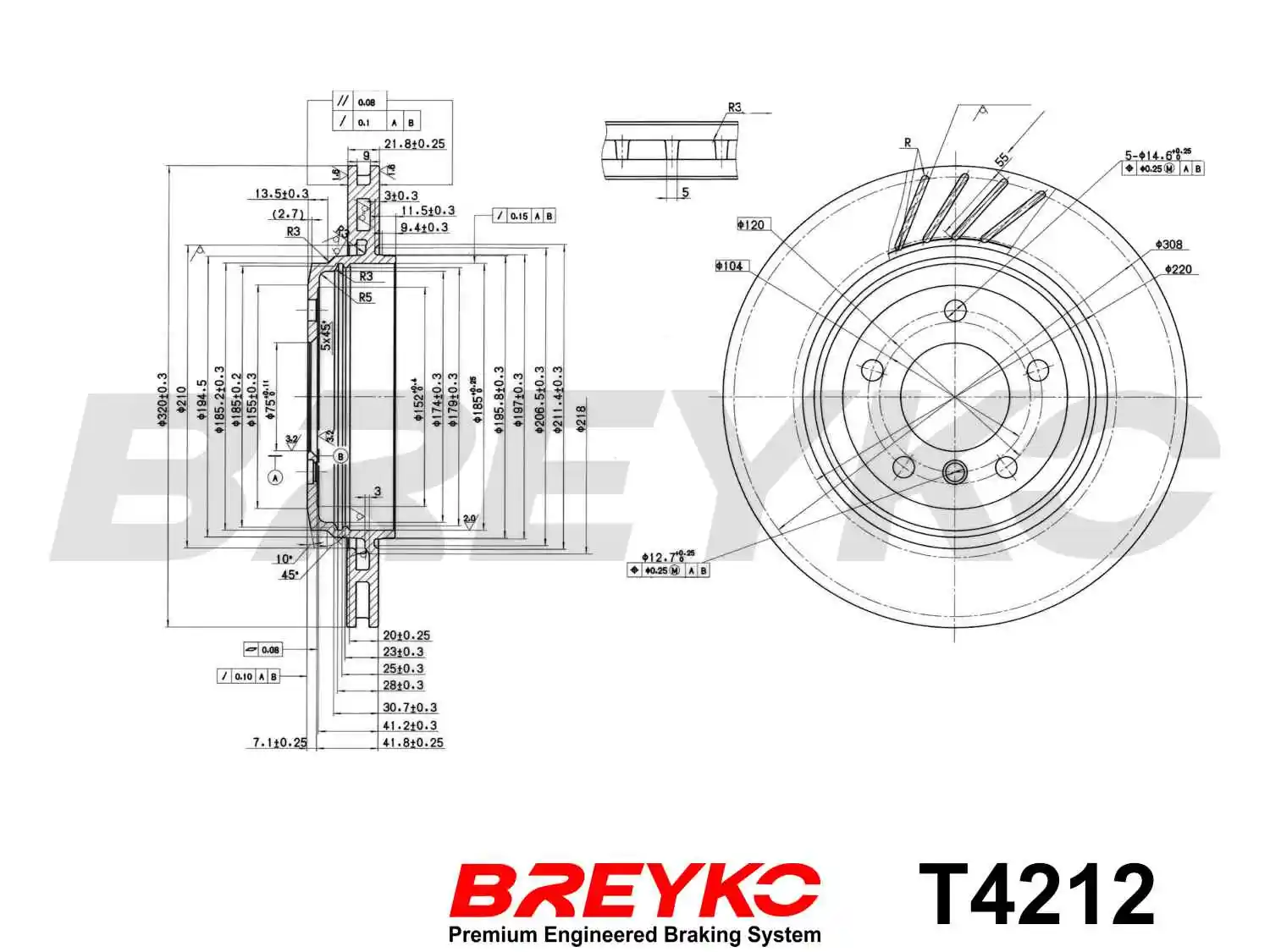 DAVID VASCO féktárcsa - T4212 - TothCarparts