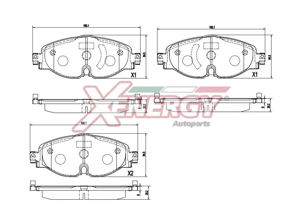 AP XENERGY fékbetétkészlet, tárcsafék - X41438 - TothCarparts