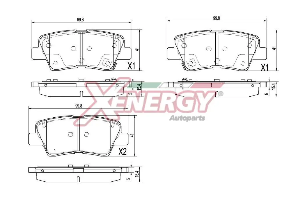 AP XENERGY fékbetétkészlet, tárcsafék - X41455 - TothCarparts