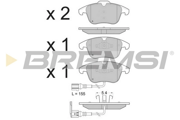 BREMSI fékbetétkészlet, tárcsafék - BP3394CE - TothCarparts