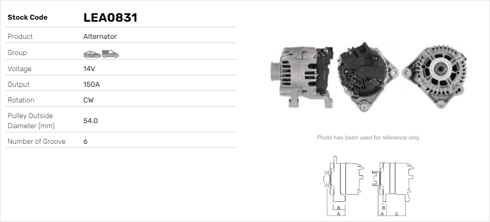 LE Part generátor - LEA0831 - TothCarparts