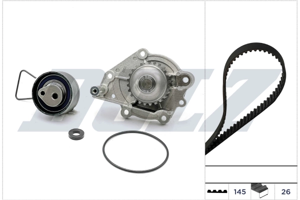 DOLZ Vízpumpa + fogasszíj készlet - KD297 - TothCarparts