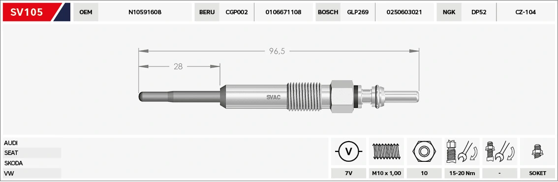 mobilverde izzítógyertya - 50607283 - TothCarparts