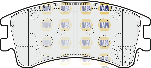 NAPA fékbetétkészlet, tárcsafék - NBP1172 - TothCarparts