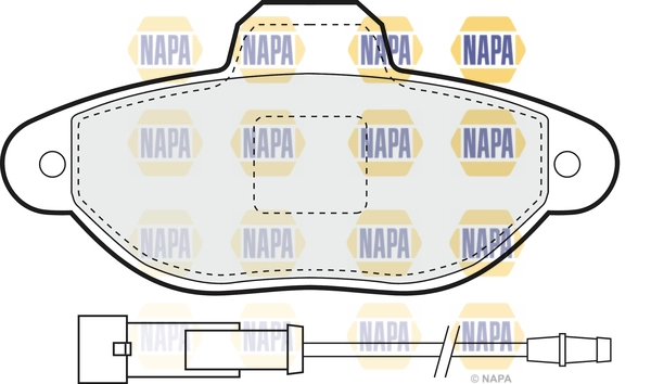 NAPA fékbetétkészlet, tárcsafék - NBP1363 - TothCarparts