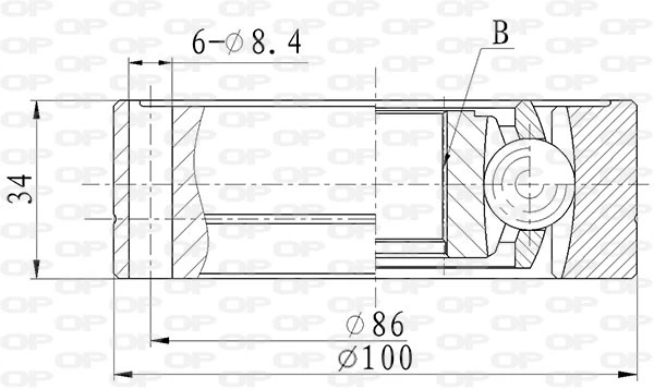 OPEN PARTS csuklókészlet, hajtótengely - CVJ5861.20 - TothCarparts