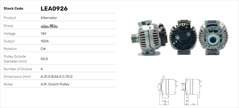 LE Part generátor - LEA0926 - TothCarparts