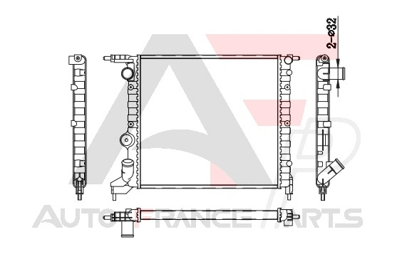 AUTO FRANCE PARTS hűtő, motorhűtés - 43-0013C - TothCarparts