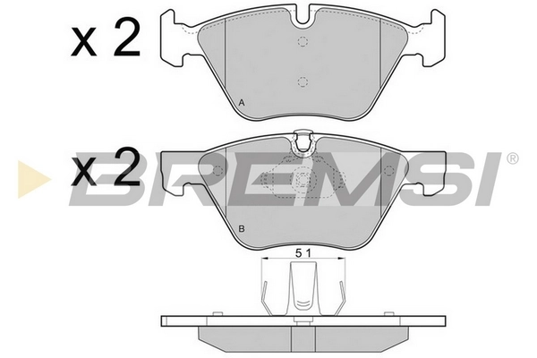 BREMSI fékbetétkészlet, tárcsafék - BP3488CE - TothCarparts
