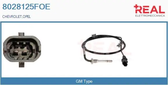 REAL Érzékelő, kipufogógáz-hőmérséklet - 8028125FOE - TothCarparts