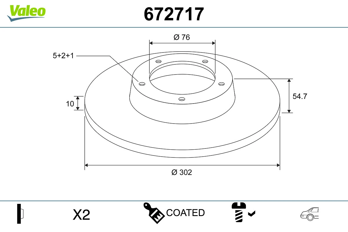 VALEO féktárcsa - 672717 - TothCarparts