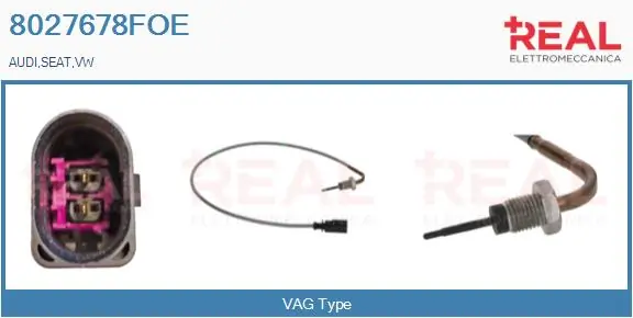 REAL Érzékelő, kipufogógáz-hőmérséklet - 8027678FOE - TothCarparts