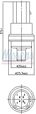 NISSENS érzékelő, hűtőfolyadék-hőmérséklet - 207009 - TothCarparts