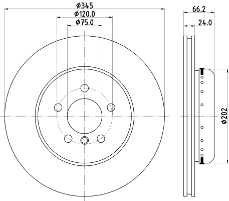 PAGID féktárcsa - 65148HC - TothCarparts
