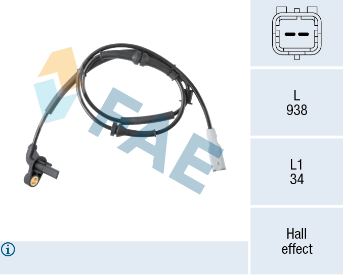 FAE érzékelő, kerékfordulatszám - 78614 - TothCarparts