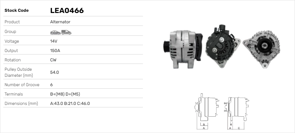 LE Part generátor - LEA0466 - TothCarparts