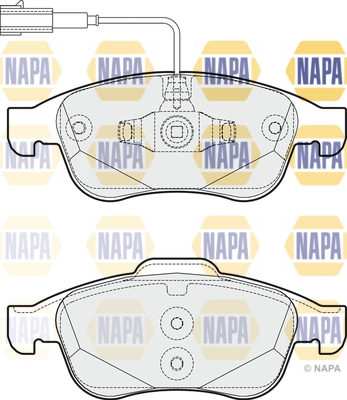 NAPA fékbetétkészlet, tárcsafék - NBP1137 - TothCarparts