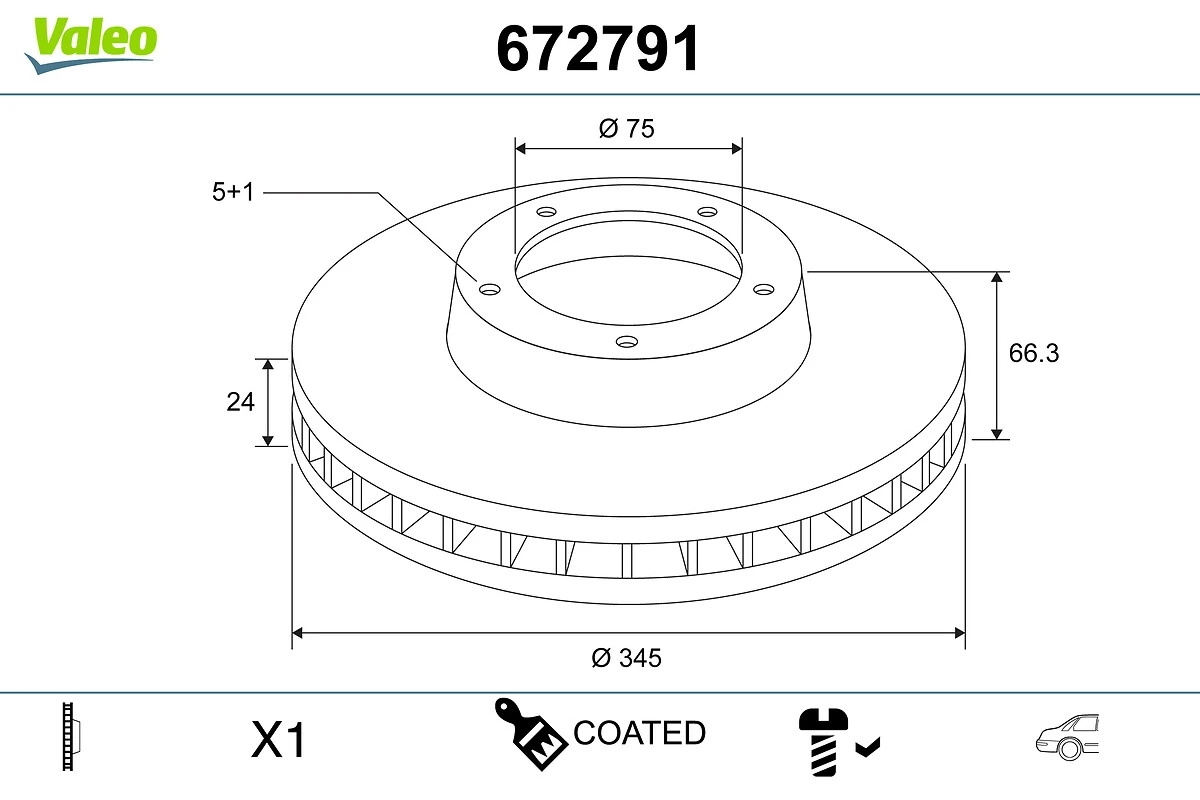 VALEO féktárcsa - 672791 - TothCarparts