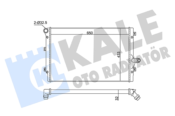 KALE OTO RADYATÖR hűtő, motorhűtés - 363135 - TothCarparts