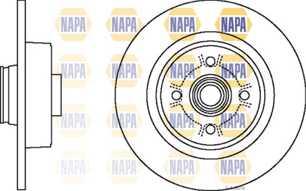NAPA féktárcsa - NBD5527 - TothCarparts