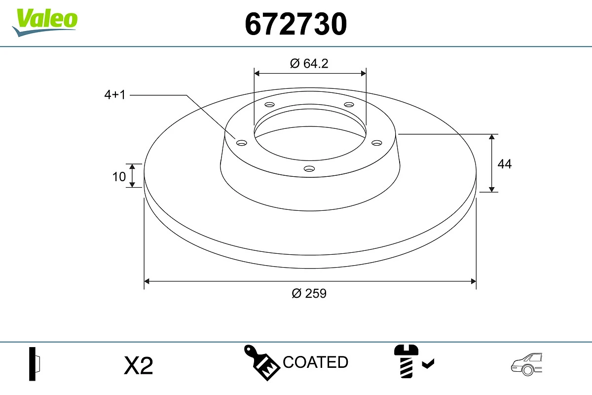 VALEO féktárcsa - 672730 - TothCarparts