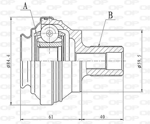 OPEN PARTS csuklókészlet, hajtótengely - CVJ5860.10 - TothCarparts